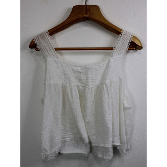 VTG 2 pc High Waisted Nightie Short Shorts & Top Pajama Lounge Set White Gauze L - Picture 11 of 16